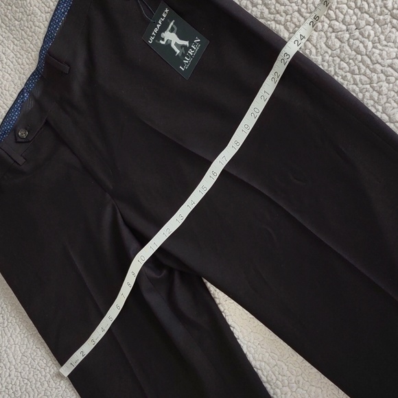 NWT Lauren Ralph Lauren Size 42 Ultra Flex Black Pants *Altered Inseam* - Picture 9 of 15